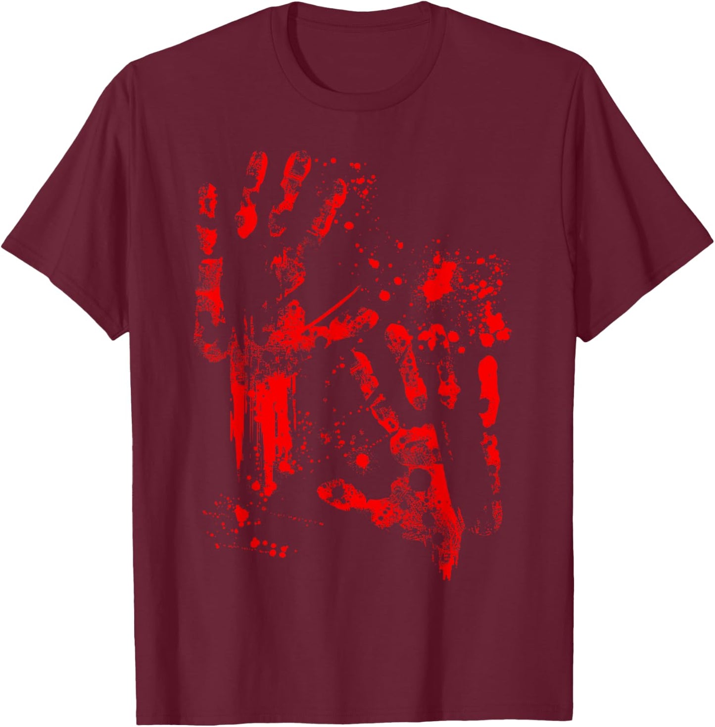 Bloody Halloween zombie attack blood T-Shirt - T-Shirt | Maroon