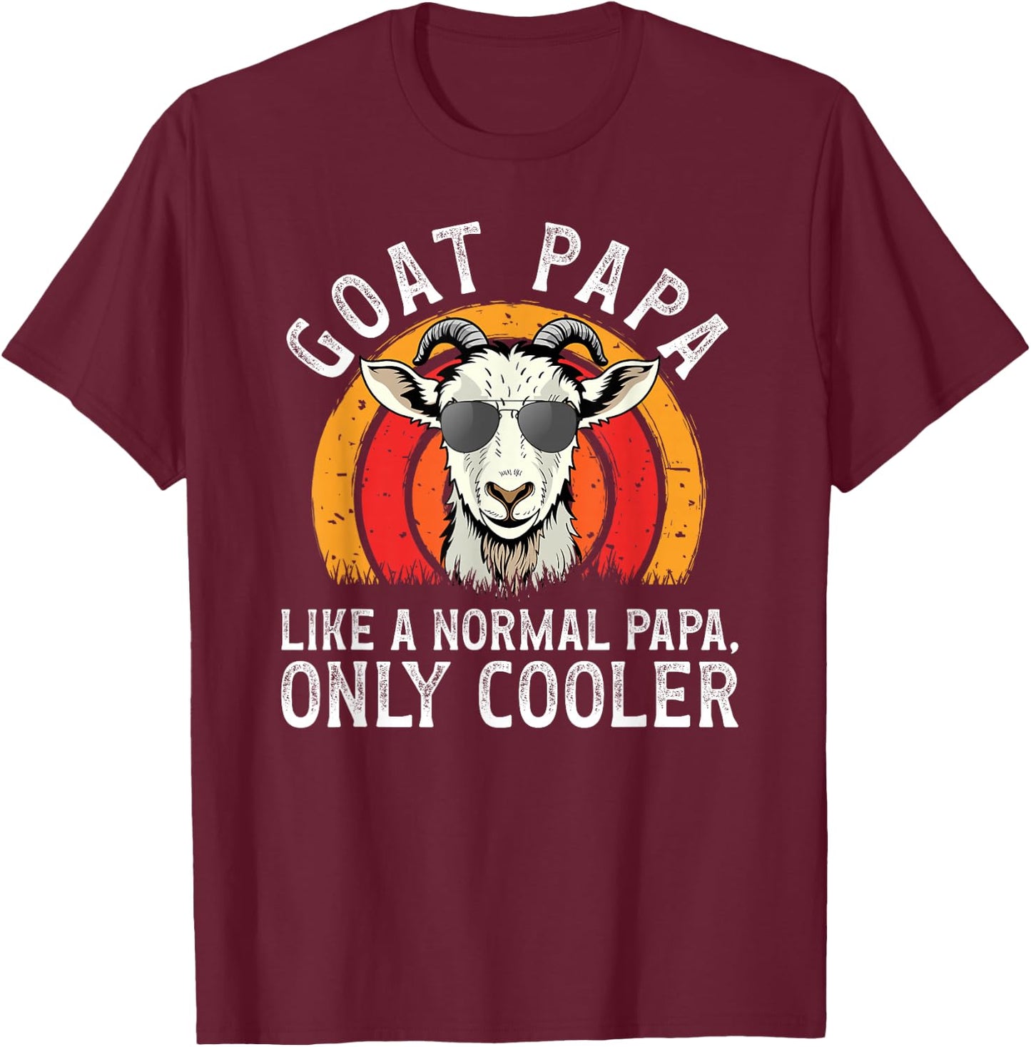 Goat Papa Definition Goat Farmer Goat Owner T-Shirt - T-Shirt | Maroon