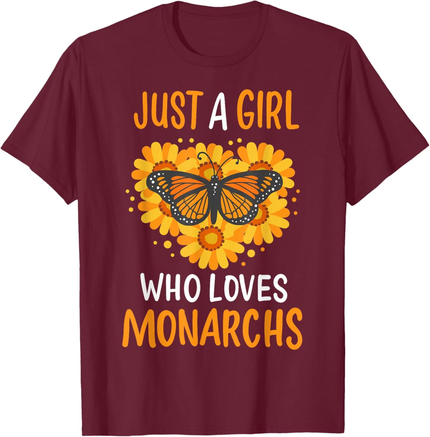 Monarch Butterfly Butterflies Entomologist T-Shirt - T-Shirt | Maroon