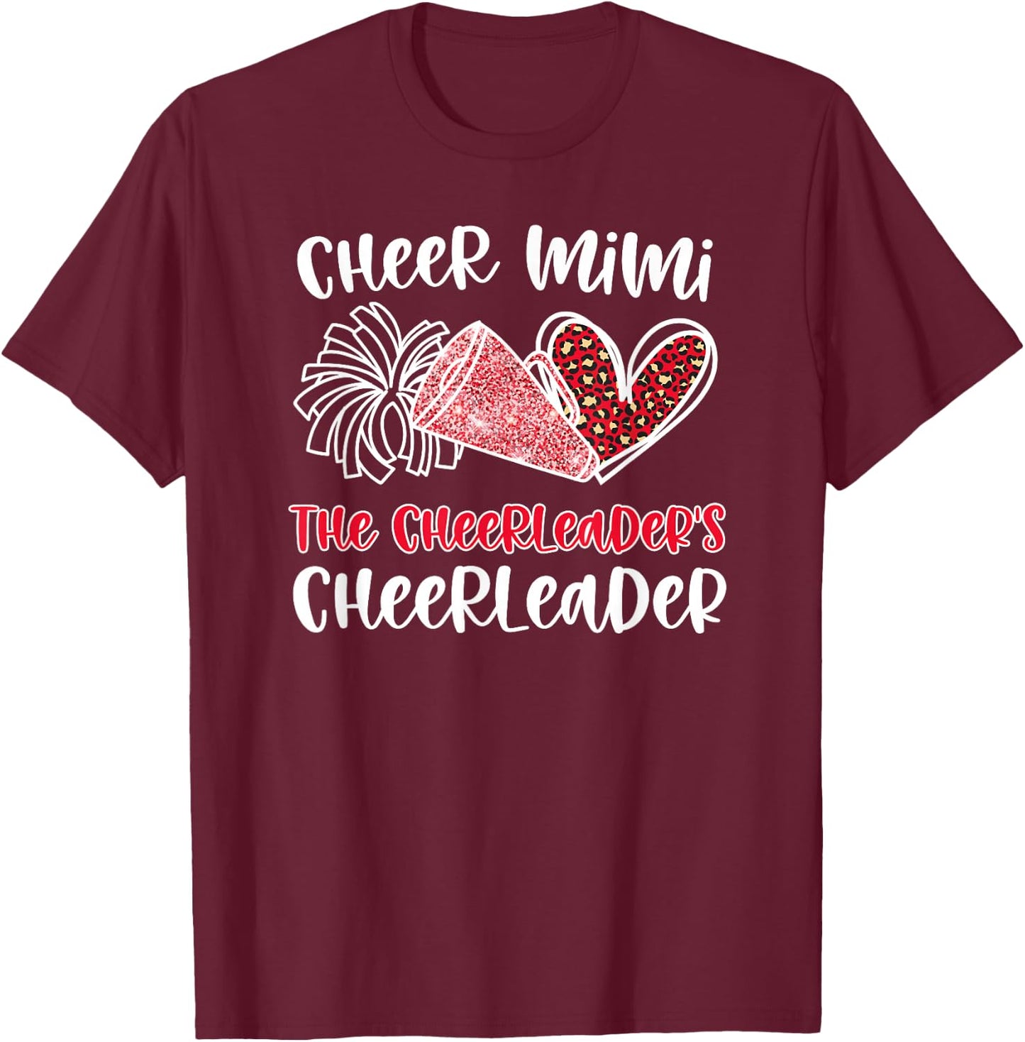 Cheer Mimi Cheerleader Mimi Grandma Of A Cheerleader Mimi T-Shirt - T-Shirt | Maroon