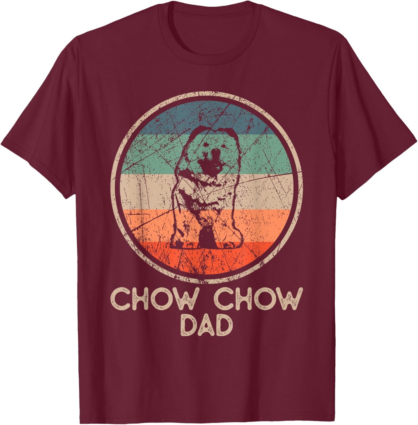 Chow Chow Dog - Vintage Chow Chow Dad Women T-Shirt - T-Shirt | Maroon