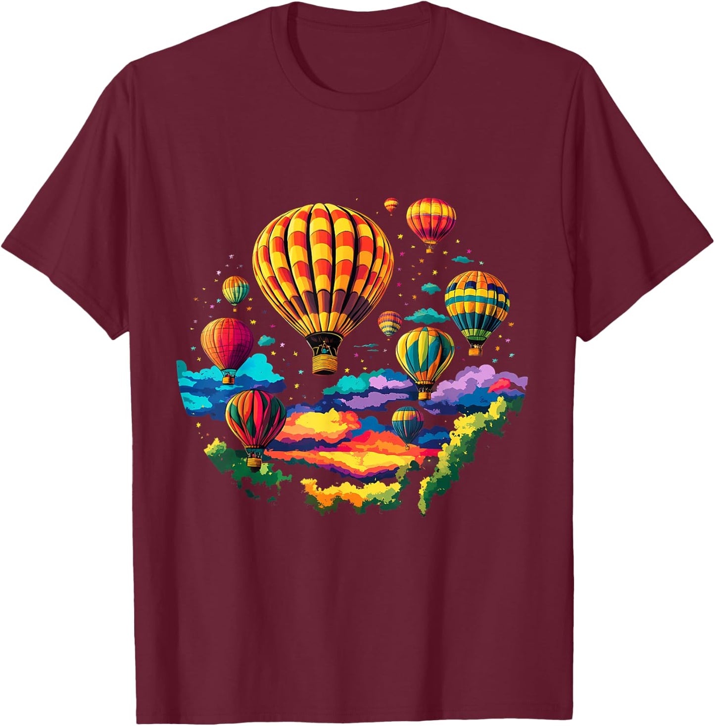 Hot Air Balloon Ride Festival Hot Air Ballooning T-Shirt - T-Shirt | Maroon