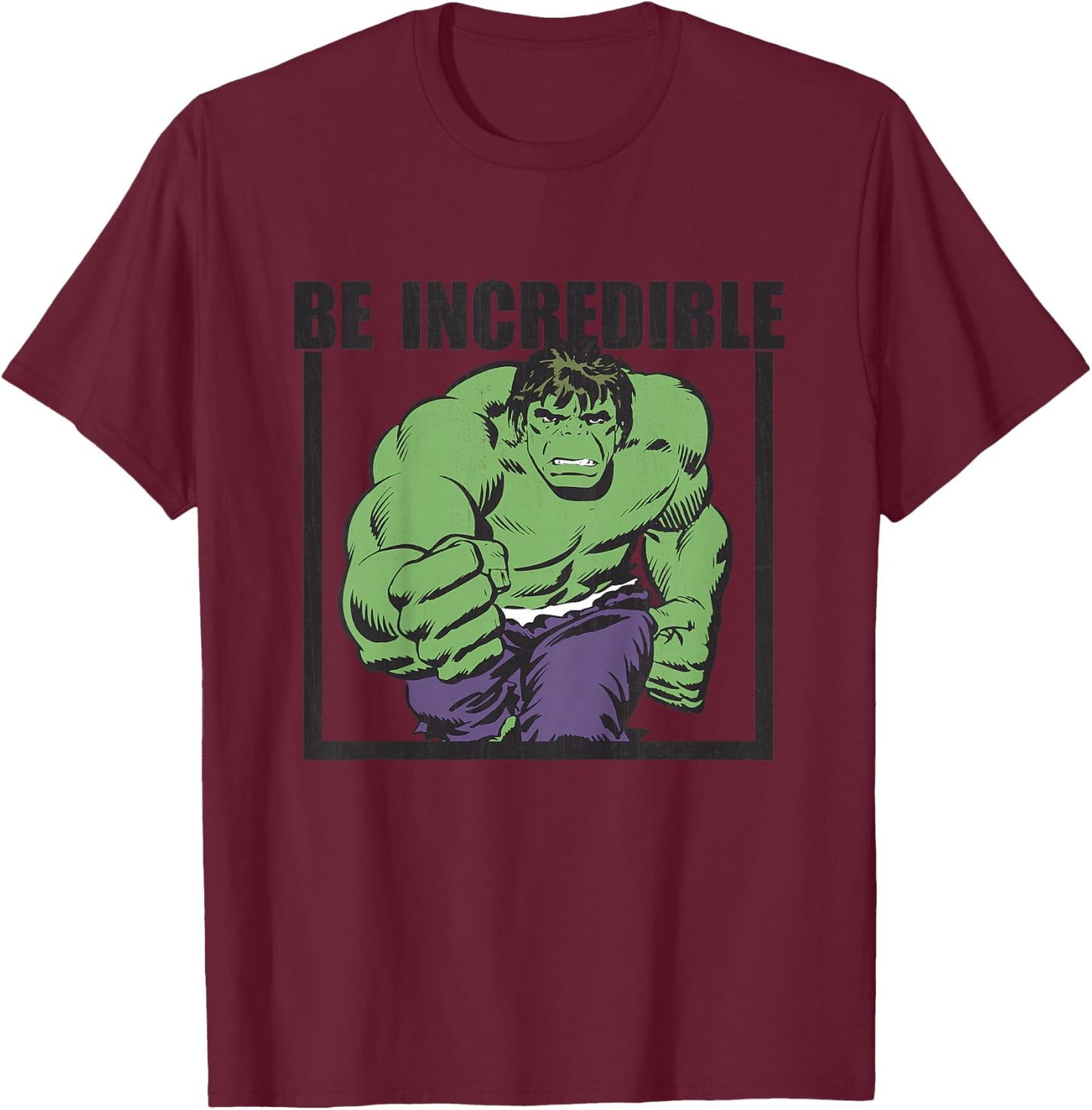 Kids Marvel Hulk Be Incredible Vintage Kids Graphic T-Shirt - T-Shirt | Maroon