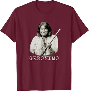 Apache Goyahkla Geronimo T-Shirt - T-Shirt | Maroon