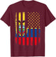 Ecuadorian American Flag Ecuadorian Roots Ecuador America T-Shirt - T-Shirt | Maroon