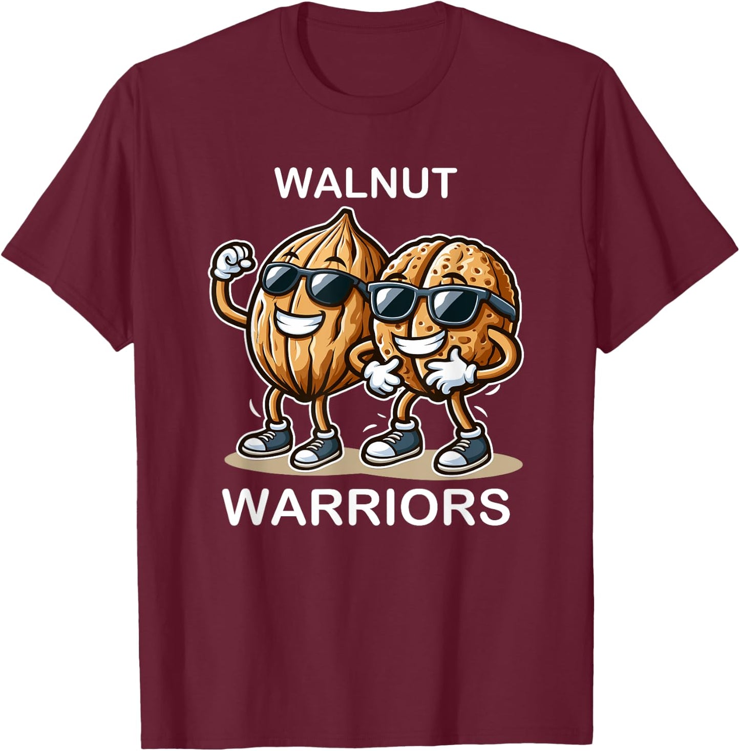 Walnut Friends Walnut Warriors For Snack Lovers T-Shirt - T-Shirt | Maroon