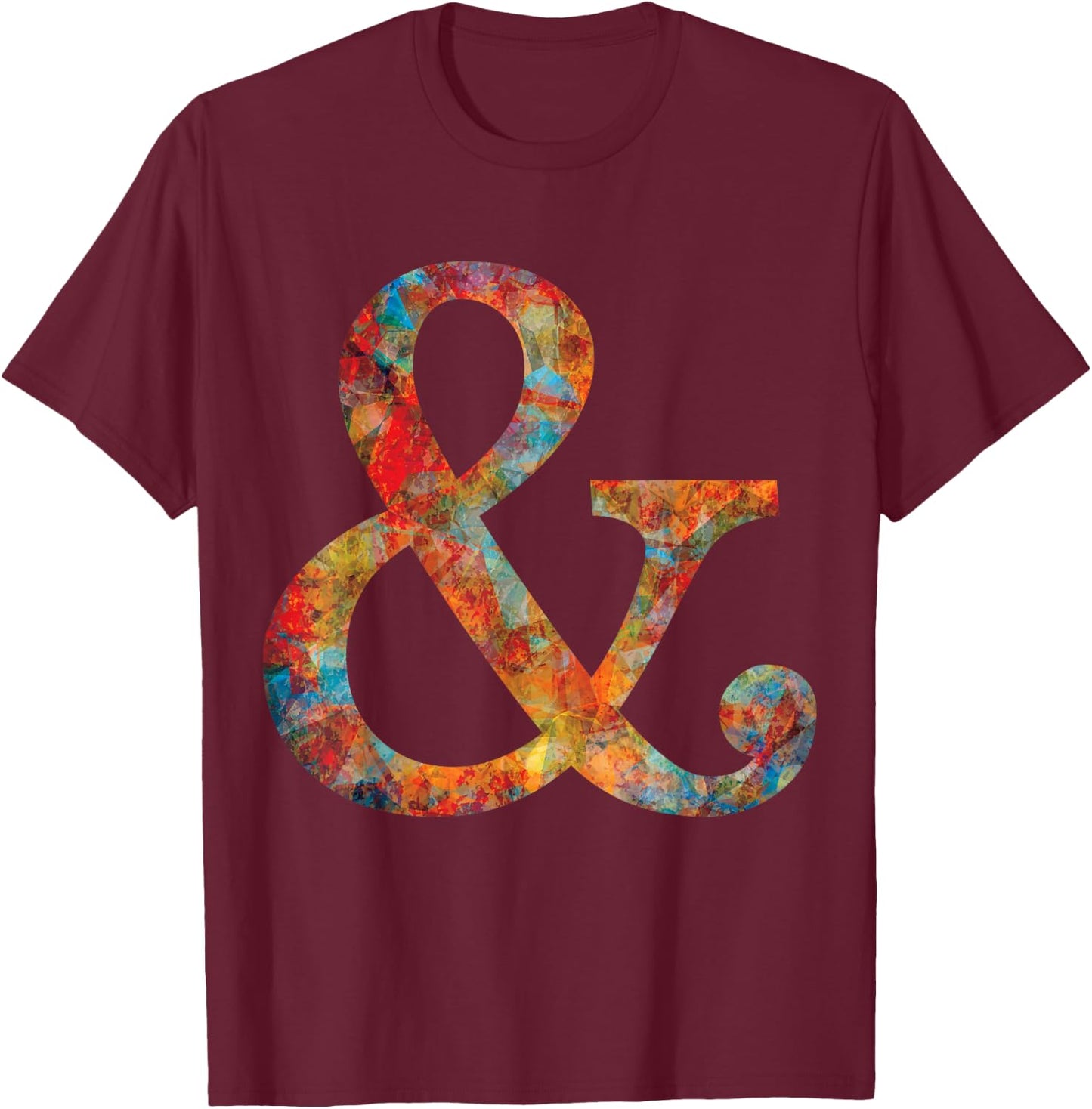 Ampersand Shirt Mosaic for Artistic Typography Geeks T-Shirt - T-Shirt | Maroon