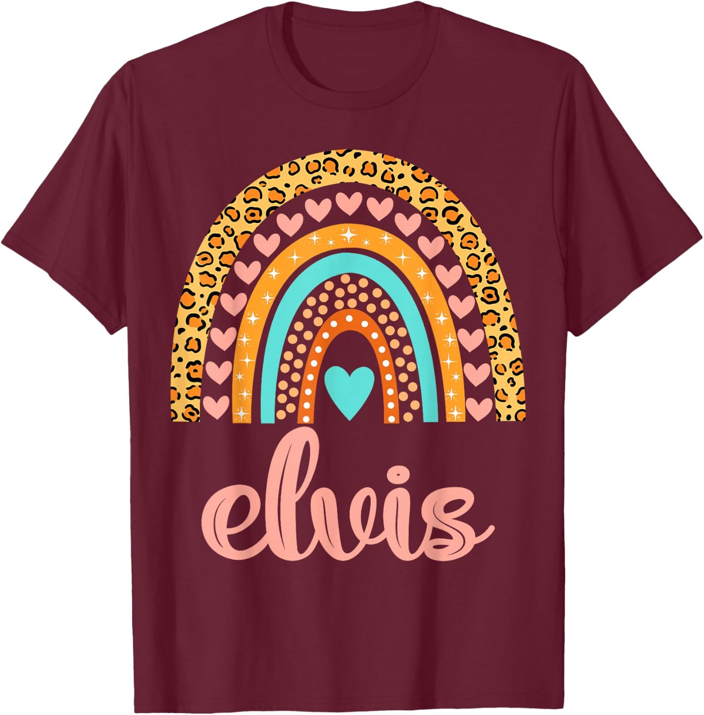 Elvis Name Shirts & Gifts Elvis Elvis Name Birthday Shirt Gift Black T-Shirt - T-Shirt | Maroon