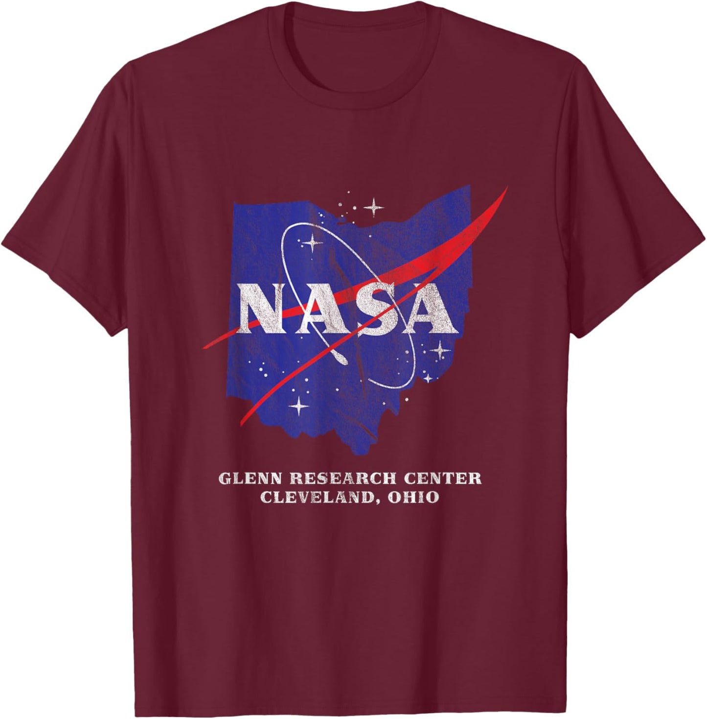 Glenn Research Center NASA Ohio T-Shirt - T-Shirt | Maroon
