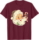Funny Santa Claus face Vintage Leopard Santa Christmas T-Shirt - T-Shirt | Maroon