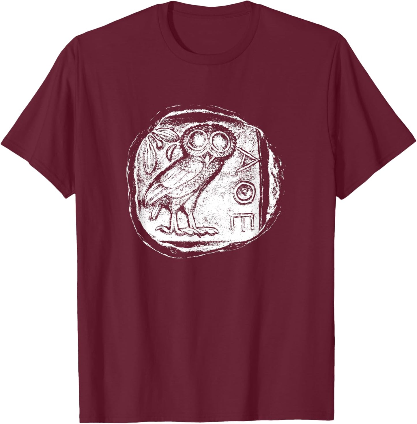 Coin Collecting Ancient Greek Athens Owl Coin Collector T-Shirt - T-Shirt | Maroon