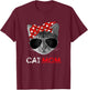 Cat Mom Shirt Cat Mommy Mother's Day Gift Cat Lovers T-Shirt - T-Shirt | Maroon