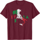 Italy Map and Flag Souvenir - Distressed Italia T-Shirt - T-Shirt | Maroon