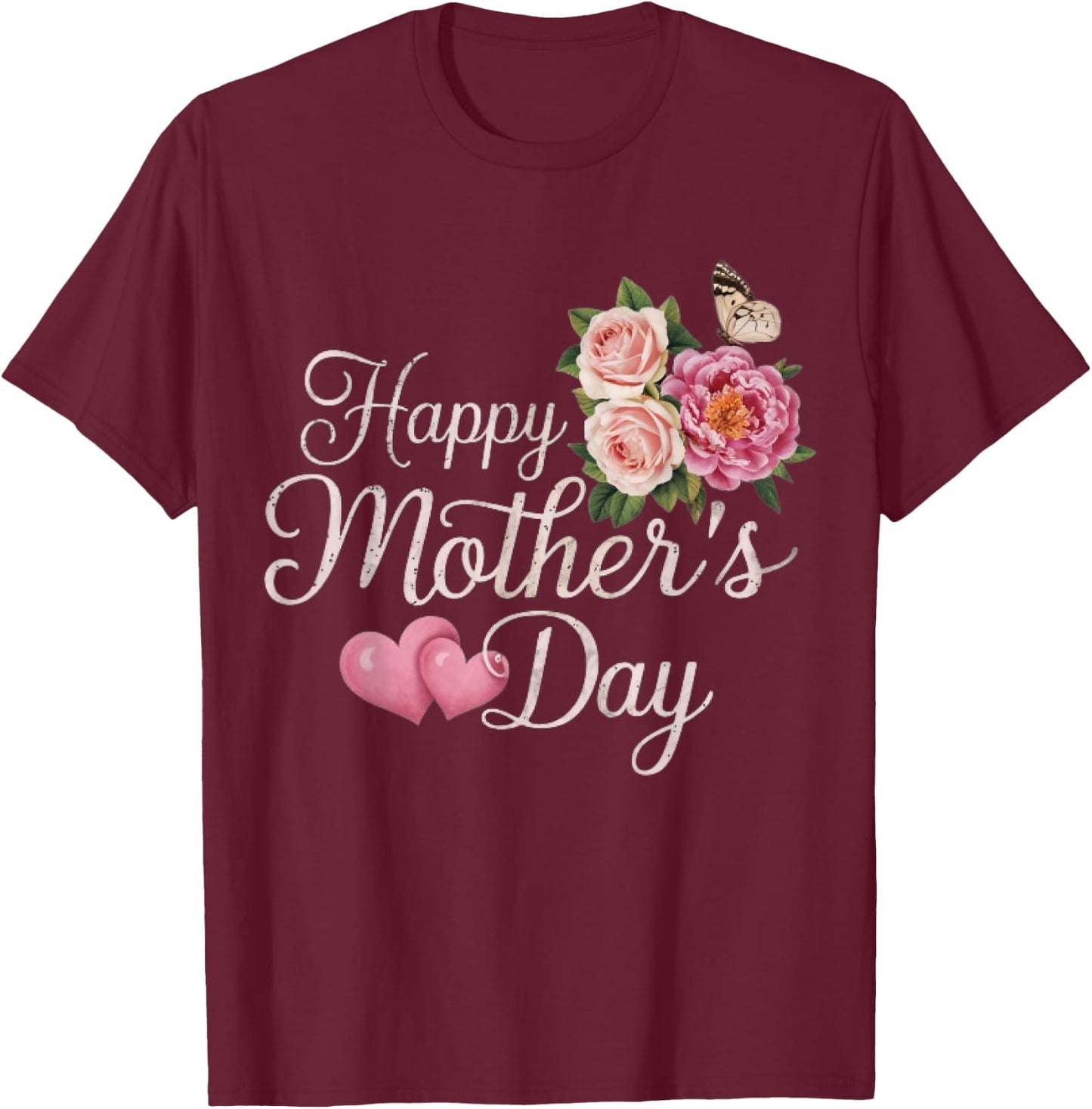 Happy Mothers Day Shirts , Mom Grandma Gift T-Shirt - T-Shirt | Maroon