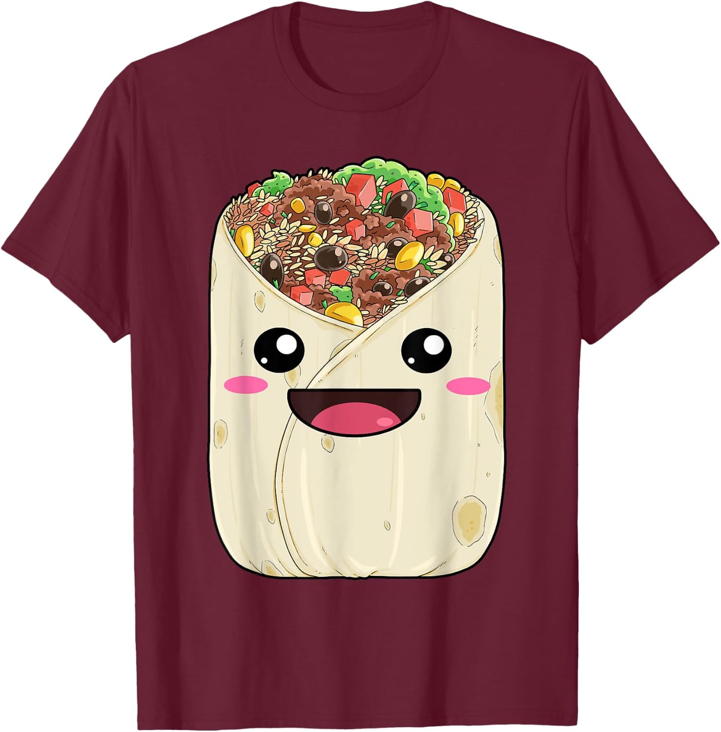 National Burrito Day Mexican Tortilla Guacamole Taco T-Shirt - T-Shirt | Maroon