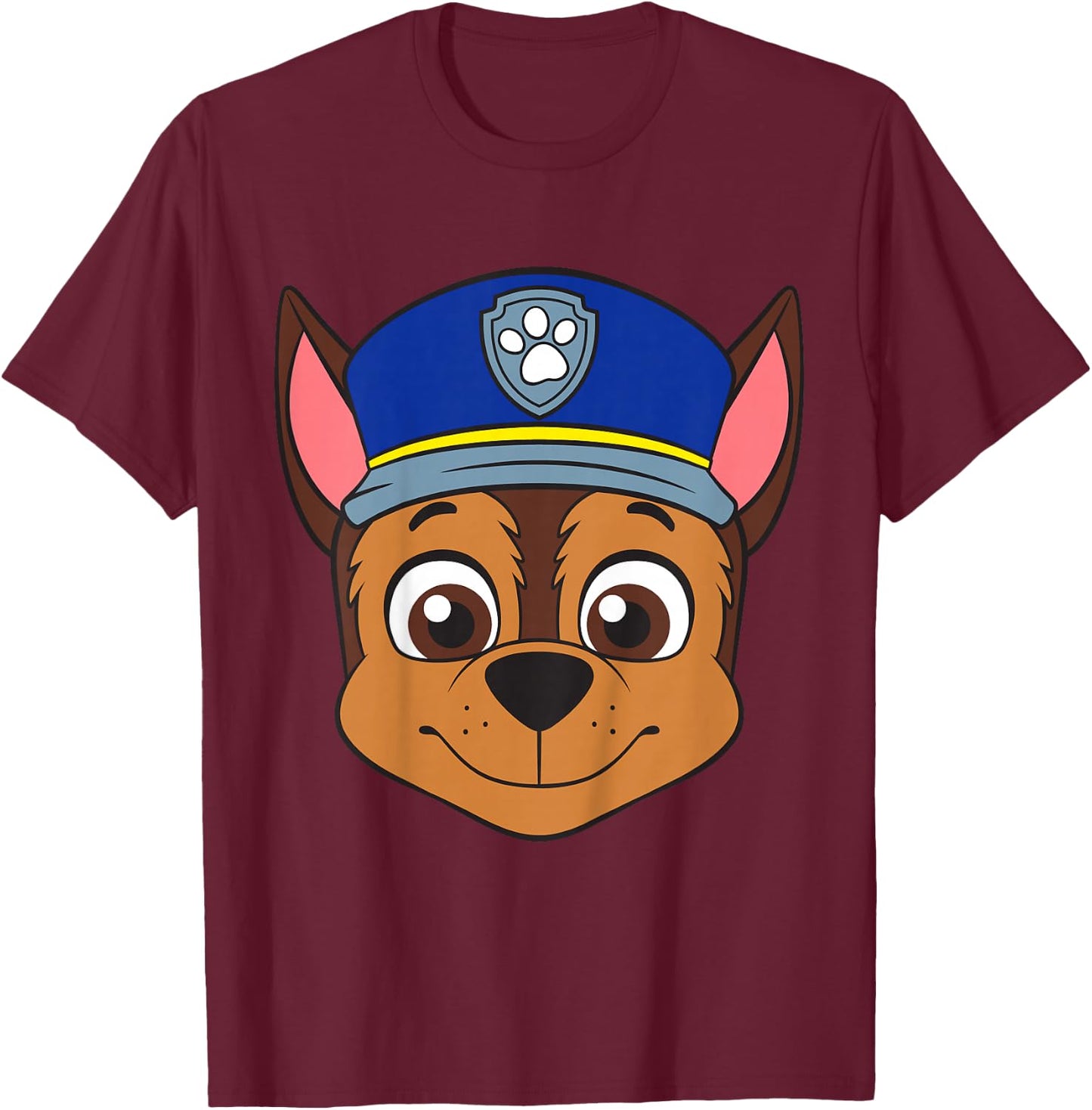 Kids PAW Patrol Large Chase Character T-Shirt - T-Shirt | Maroon