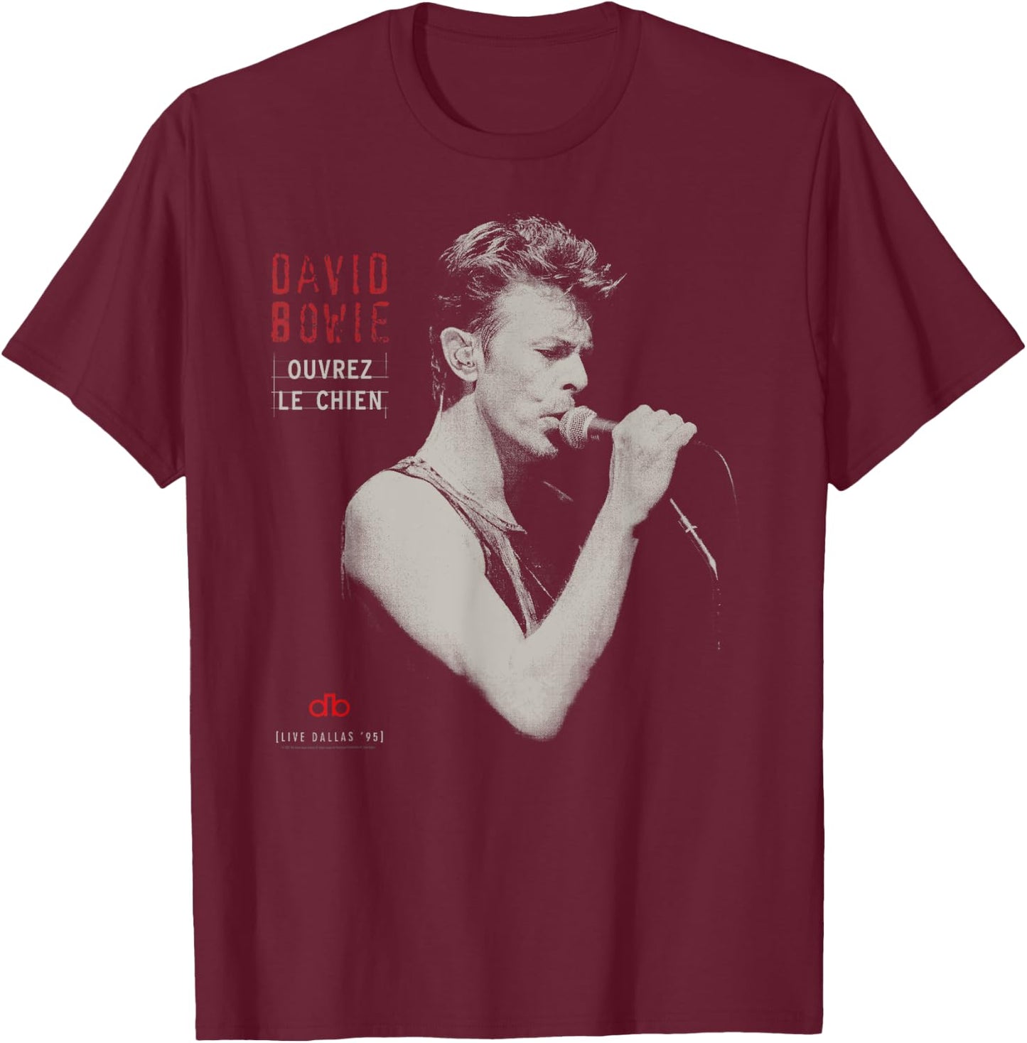 David Bowie - Louvrez Le Chien T-Shirt - T-Shirt | Maroon