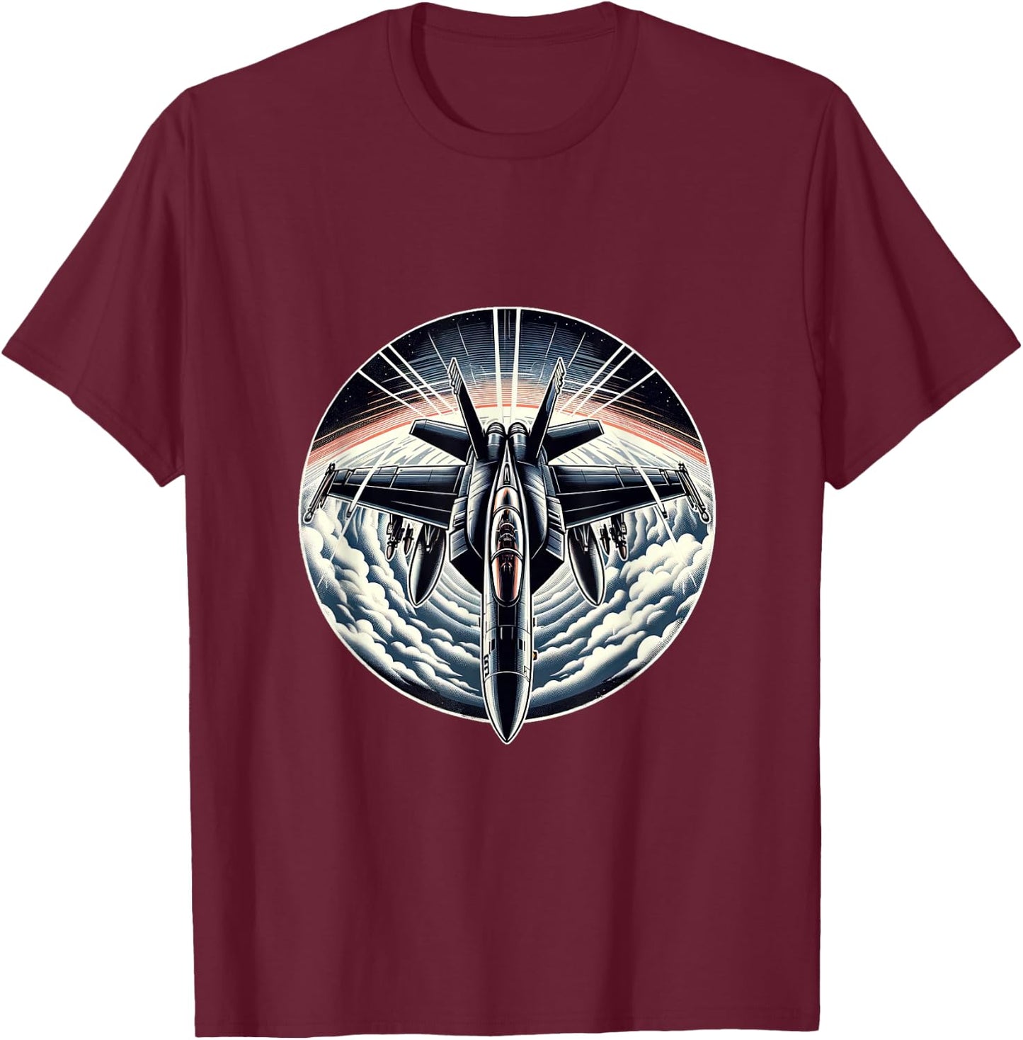 F18 F/A-18 Super Hornet Fighter Jet Naval Aviation Pilot T-Shirt - T-Shirt | Maroon