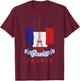 Paris France Flag Pride Eiffel Tower Fabulous City Of Lights T-Shirt - T-Shirt | Maroon