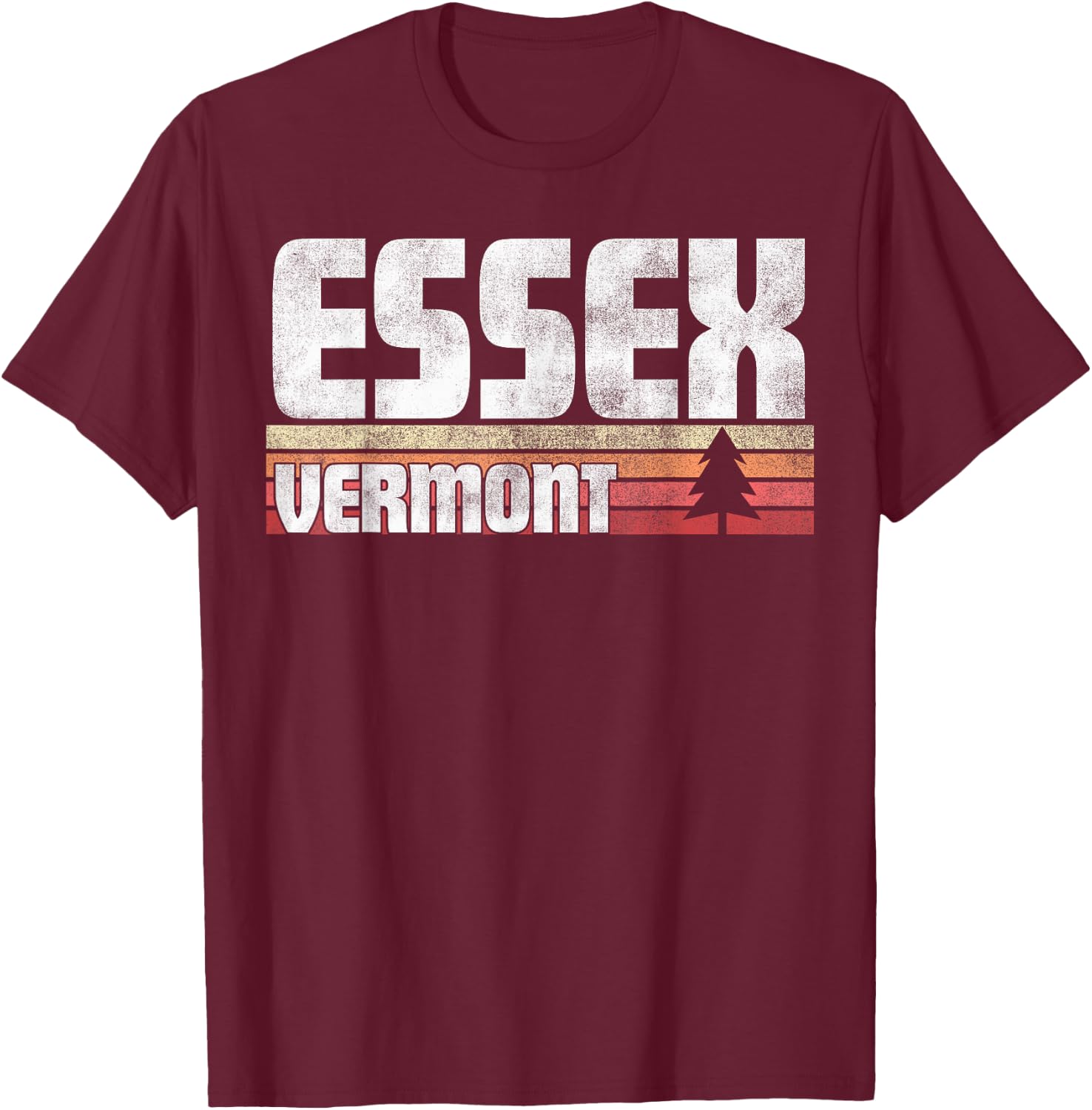 ESSEX VERMONT VT GIFT RETRO STYLE Vintage 70s 80s 90s Home T-Shirt - T-Shirt | Maroon