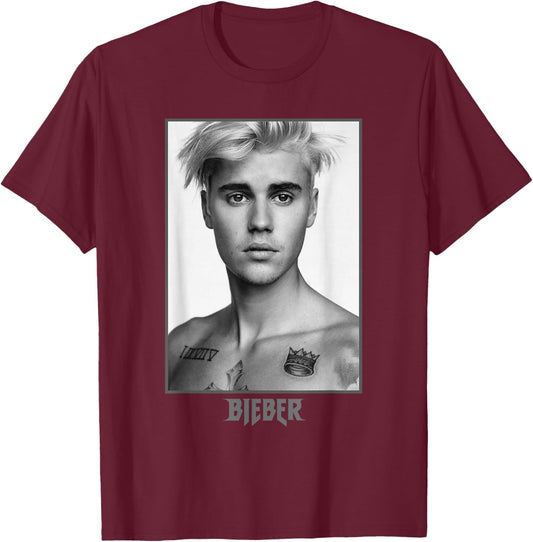 Justin Bieber Official Sorry Photo T-Shirt - T-Shirt | Maroon