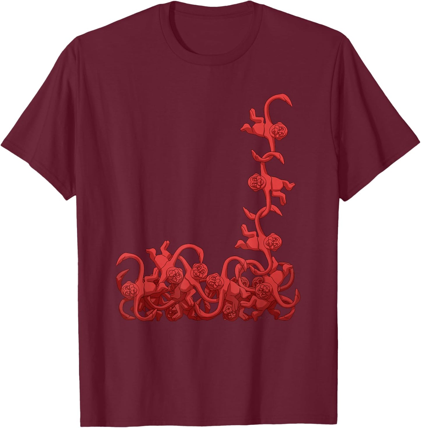 Halloween Monkey Climb Costume T-Shirt - T-Shirt | Maroon