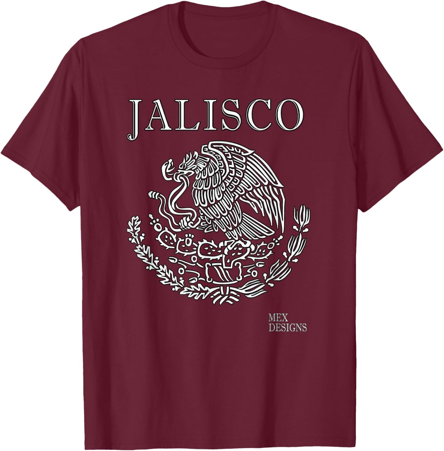 Jalisco Mexican Shirts Jalisco Camisa Mexicana Colt Mexico T-Shirt - T-Shirt | Maroon
