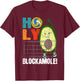 Holy Blockamole Funny Volleyball Block Avocado Design T-Shirt - T-Shirt | Maroon