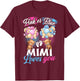 Bears Pink Or Blue Mimi Loves You Gender Reveal T-Shirt - T-Shirt | Maroon