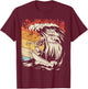 Vintage Surfing Skeleton Shirt Halloween Surfboard T-Shirt - T-Shirt | Maroon