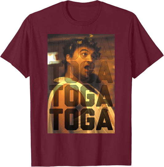 Animal House Bluto Blutarsky Toga Toga Toga T-Shirt - T-Shirt | Maroon