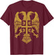 Serbian Double Headed Eagle a Serbia Coat of Arms Fan T-Shirt - T-Shirt | Maroon