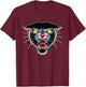 Panther Face Traditional Tattoo art illustration T-Shirt - T-Shirt | Maroon