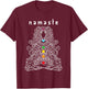 Namaste Design Yoga Pose with Chakra Awesome Gift T-Shirt - T-Shirt | Maroon
