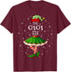 Gigi Elf Christmas Family Matching Women Girls Xmas Party T-Shirt - T-Shirt | Maroon