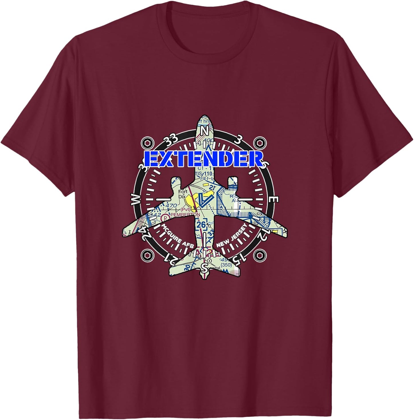KC-10 Extender Jersey Sectional, McGuire AFB T-Shirt - T-Shirt | Maroon