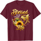 Blessed To Be Called Lita Grandma Sunflower Mothers Day 2022 T-Shirt - T-Shirt | Maroon