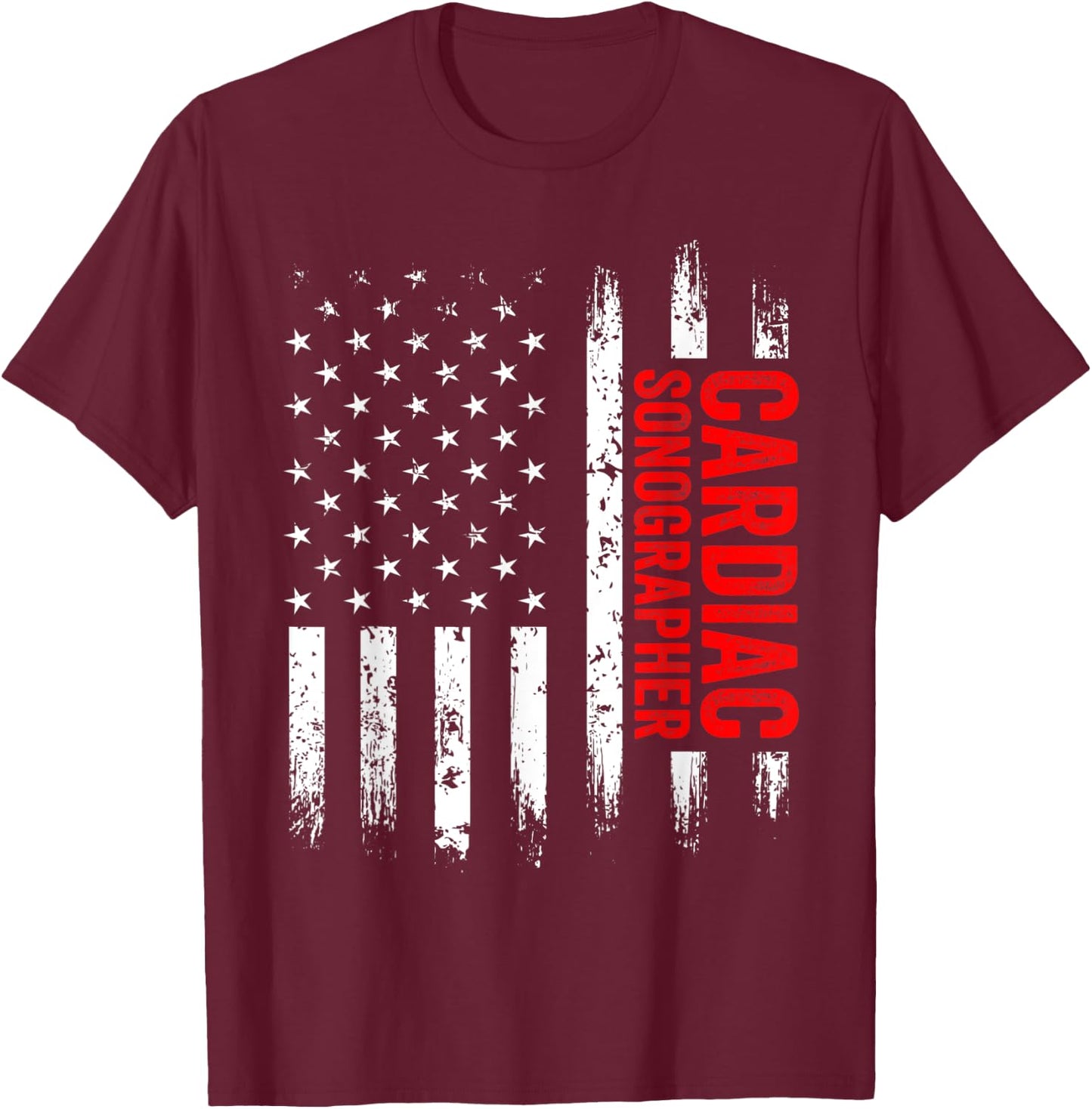 Cardiac Sonographer Echo Tech RDCS T-Shirt - T-Shirt | Maroon