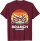 Branch Manager | Retro Lumberjack | Chainsaw Logger T-Shirt - T-Shirt | Maroon