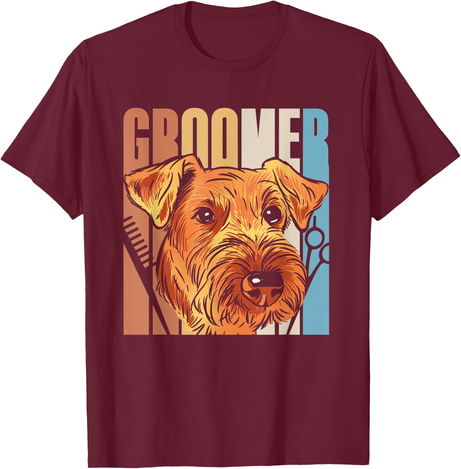 Groomer Cute Dog Grooming Dogs T-Shirt - T-Shirt | Maroon