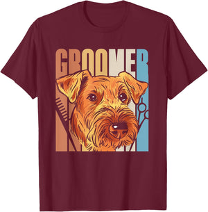 Groomer Cute Dog Grooming Dogs T-Shirt - T-Shirt | Maroon