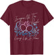 Imagine Hippie People Living Life in Peace and Love T-Shirt - T-Shirt | Maroon