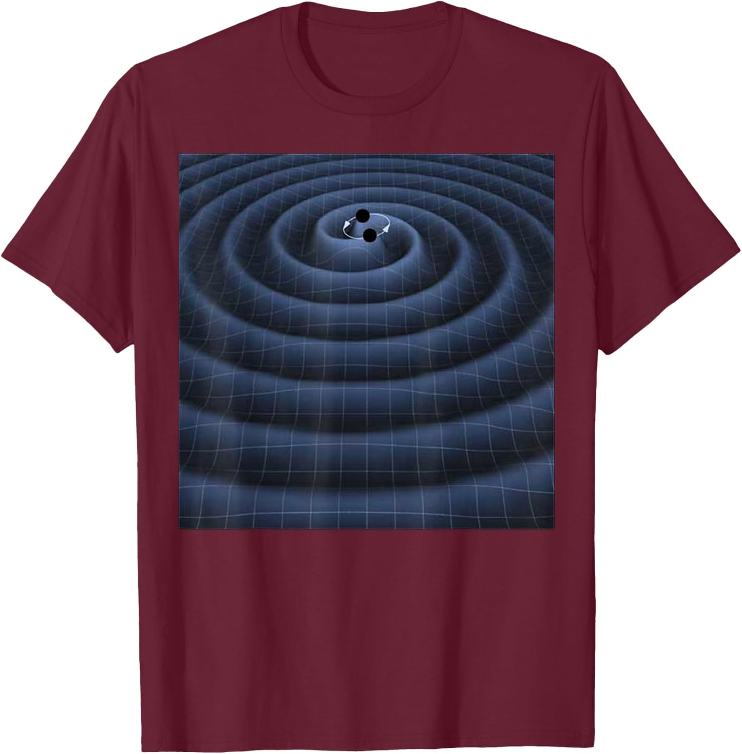 Sheldon Nerdy Two Black Holes Collide Space Science Gift T-Shirt - T-Shirt | Maroon