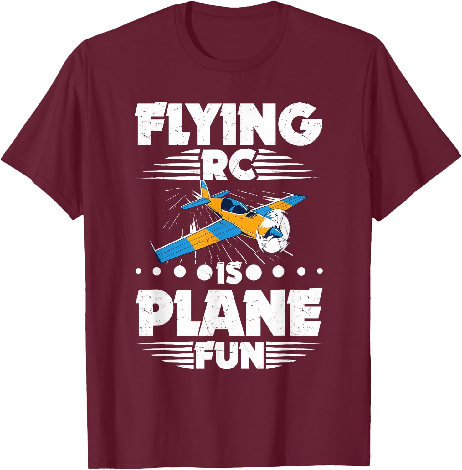RC Aircraft Flyer RC Plane Model Test Pilot T-Shirt - T-Shirt | Maroon
