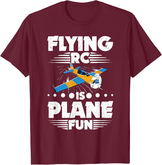 RC Aircraft Flyer RC Plane Model Test Pilot T-Shirt - T-Shirt | Maroon