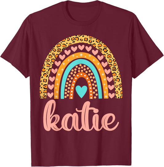 Katie Katie Name Birthday Shirt Gift T-Shirt - T-Shirt | Maroon
