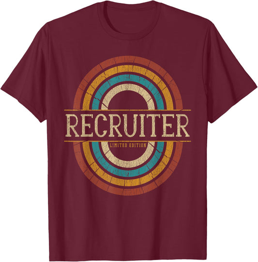 Recruiter Vintage Retro T-Shirt - T-Shirt | Maroon