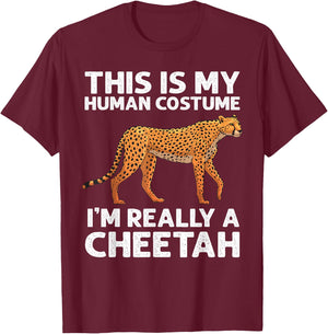 Funny Cheetah Design for Boys Girls Leopard Safari Wildlife T-Shirt - T-Shirt | Maroon