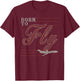 Born to Fly 727 Airplane Vintage Distressed Pilot T-Shirt - T-Shirt | Maroon