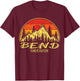 Vintage Bend Oregon OR Mountains Hike Hiking Souvenir T-Shirt - T-Shirt | Maroon